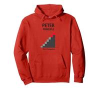 Peter Peter Principle: Rise to Incompetence Graphic Pullover Hoodie, Adult Unisex, Red, XXL