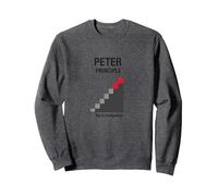 Peter Peter Principle: Rise to Incompetence Graphic Sweatshirt, Adult Unisex, Dark Heather Grey, S