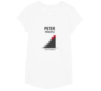 Peter Peter Principle: Rise to Incompetence Graphic T-Shirt, Girls, White, Large