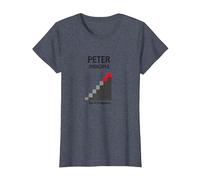 Peter Peter Principle: Rise to Incompetence Graphic T-Shirt, Women, Heather Blue, M