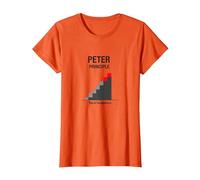 Peter Peter Principle: Rise to Incompetence Graphic T-Shirt, Women, Orange, XL