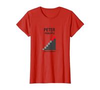 Peter Peter Principle: Rise to Incompetence Graphic T-Shirt, Women, Red, L