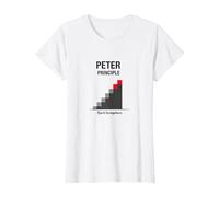 Peter Peter Principle: Rise to Incompetence Graphic T-Shirt, Women, White, 3XL