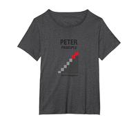 Peter Peter Principle: Rise to Incompetence Graphic T-Shirt, Women's Plus, Dark Heather Grey, 1X