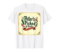 Peter Peter's Picked A Peck Nursery Rhyme Art T-Shirt, Men, White, L