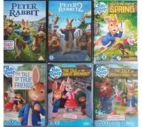 PETER RABBIT 1-6 COMPLETE COLLECTION / 1-2 THE MOVIE + PART 2 / 3-6. THE TALE OF TRUE FRIENDS tales of the start of spring GREAT BREAKOUT nutkin's rabbity day = ULTIMATE 6x UK DVD SET
