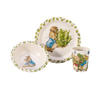 Peter Rabbit 3Pcs Wooden - Plate, Bowl and Tumbler Lunch Dinner Set