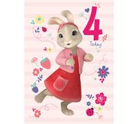 Danilo Promotions LTD Peter Rabbit Age 4 Birthday Card, 7 X 5