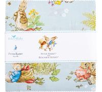 Peter Rabbit and Benjamin Bunny 5" Stacker 42 5-inch Squares Charm Pack Riley Blake 5-17250-42