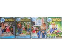 PETER RABBIT ANIMATED TALES 1-4 COMPLETE COLLECTION / 1. THE TALE OF THE GREAT BREAKOUT / 2. NUTKIN'S RABBITY DAY / 3. TRUE FRIENDS / 4. SPRING = 4x DVD UK SET