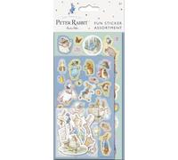 Peter Rabbit Assorted Sticker Pack | Includes 3 Types of Stickers | Official Licensed Product | Reusable on Non-Porous Surfaces | Great for Kids Age 3+ | Use for Gifts, Decoration and Scrapbooking