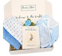 Peter Rabbit Baby Gifts Newborn Baby Boy Clothes Gift Set Boxed Gift Clothes & Tale of Peter Rabbit Book Blue Gift for a Baby Shower Present Maternity Gift