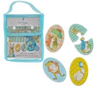 Peter Rabbit Bathtime Puzzles for Toddlers - 4 Floating Foam Character Puzzles Stick to Bath Tub & Tiles - Baby Bath Time Toys for Kids 18 Months+ - Peter Rabbit, Benjamin Bunny & Jemima Puddle-Duck