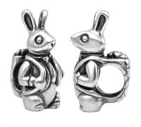 Peter Rabbit Charm Bead for Pandora Moments Bracelets Genuine 925 Sterling Silver Bunny with Rucksack Her Girls Women - Happy Birthday Gift Box