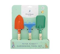 Peter Rabbit Children’s Garden Tool Set - 3-Piece Outdoor Gardening Kit for Kids with Trowel, Spade & Rake - Strong Metal Tools with Wooden Handles - Ages 5+