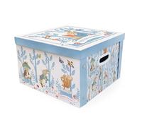 Peter Rabbit Collapsible Storage Box with Lid & Handles | Kids Toy Storage Cube | Foldable Design for Bedroom & Playroom | Beatrix Potter Forest Picnic Design