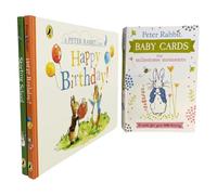 Peter Rabbit Collection by Beatrix Potter: Baby Cards For Milestone Moments, Happy Birthday! & Starting School (Cards & Board Book, 3-Item Set)