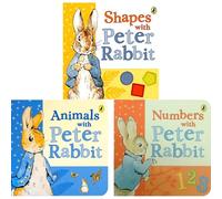 Peter Rabbit Collection by Beatrix Potter: Shapes with Peter Rabbit, Animals with Peter Rabbit & Numbers with Peter Rabbit (3-Book Set) - Board Book