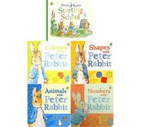 Peter Rabbit Collection by Beatrix Potter: Starting School, Colours, Shapes, Animals & Numbers with Peter Rabbit (5-Book Set) - Board Book