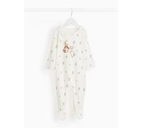 Peter Rabbit Cream Velour Sleepsuit Up to 1 mth