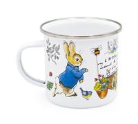 Peter Rabbit Enamel Mug | Classic Beatrix Potter Design | Durable 320ml Camping Mug | Gift for Fans of Peter Rabbit & Beatrix Potter, Brown