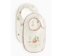 Peter Rabbit First Christmas Printed Bibs 2 Pack One Size