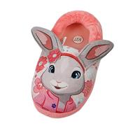 Peter Rabbit Girls Lilly Bobtail 3D Ears Slippers with Non-Slip Sole Pink UK Size 10