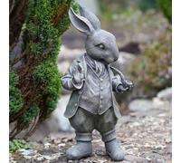 Peter Rabbit Large Resin Garden Sculpture | Beatrix Potter Outdoor Statue | Hand-Painted Vintage Bronze Finish | Weatherproof Indoor Outdoor Ornament | 45cm Tall | 3.8kg