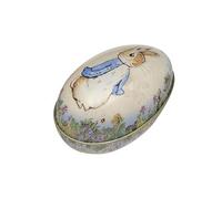 Peter Rabbit Medium Egg Shaped Storage Tin from Beatrix Potter - 11 x 6.7 x 6.5cm