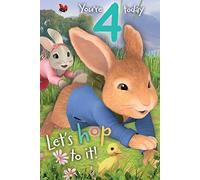 Peter Rabbit PE014 "4th" Birthday Card, Multi