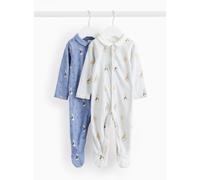 Peter Rabbit Printed Collared Sleepsuits 2 Pack 3-6 months