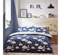 Peter Rabbit™ Sleepy Head Blue Duvet Cover and Pillowcase Set Blue/White