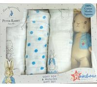 Peter Rabbit Soft Toy and Muslin