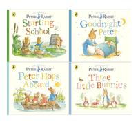 Peter Rabbit Tales Collection by Beatrix Potter: Starting School, Goodnight Peter, Peter Hops Aboard & Three Little Bunnies (4-Book Set) - Board Book