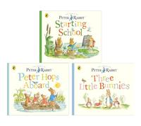 Peter Rabbit Tales Collection by Beatrix Potter: Starting School, Peter Hops Aboard & Three Little Bunnies (3-Book Set) - Board Book