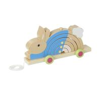 Peter Rabbit Toys, Peter Rabbit Stacking Pull Along Toy, Wooden Stacking Toy, Montessori Toddler Toy, Early Development & Activity Toys, Official Licensed Peter Rabbit Gifts by Orange Tree Toys, Blue