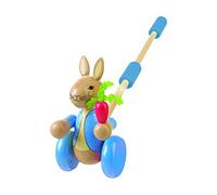 Peter Rabbit Toys - Peter Rabbit Wooden Push Along Walker, Baby, Toddler, 1 Year Olds - Walking Activity Pull Toy, Girls, Boys - Official Licensed Beatrix Potter Peter Rabbit Gifts by Orange Tree Toys