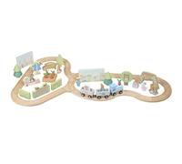 Peter Rabbit Toys, Wooden Train Set for Kids - Track with Beatrix Potter Figures for 1 2 3 Year Old Boys Girls Toddler, Birthday, Christmas -