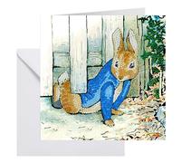 Peter Rabbit Under the Fence 18x18cm Crystal Art Card NEW