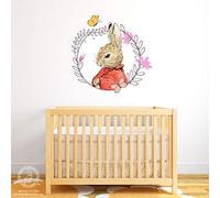 Peter Rabbit Wall Sticker - Flopsy Bunny Flower Wreath - Official Peter Rabbit Wall Art (90cm Width x 90cm Height)