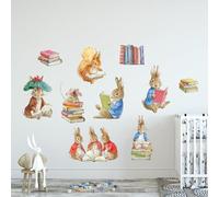Peter Rabbit Wall Sticker - Peter Rabbit and Friends Reading Books Set Decal Wall Art (60cm Width x 30cm Height)