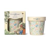 Peter Rabbit White Floral Printed Plant Pot Candle - Magnolia & Bergamot Scent - 277G (1-Wick) - PR001PCV005W