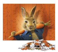 Peter Rabbit Wooden Jigsaw Puzzle 1000 Pieces for Adults Fun Education Game Toy Intellectual Game Home Decoration Stress Relief Relaxation And Intelligence 1000pcs (75x50cm)