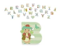 Peter Rabbit Wooden Letters by Orange Tree Toys, Letter B with Benjamin - Alphabet Animal Letter for Personalised Baby Name, Toy Box, Door, Wall Decorations, Animals Nursery Decor, Boys Girls Bedroom