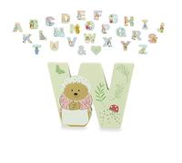 Peter Rabbit Wooden Letters by Orange Tree Toys, Letter W with Mrs. Tiggy-Winkle - Alphabet Animal Letter for Personalised Baby Name, Toy Box, Door, Wall Decorations, Animals Nursery Decor, Boys Girls