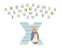 Peter Rabbit Wooden Letters by Orange Tree Toys, Letter X with Mr. Bouncer - Alphabet Animal Letter for Personalised Baby Name, Toy Box, Door, Wall Decorations, Animals Nursery Decor, Boys Girls