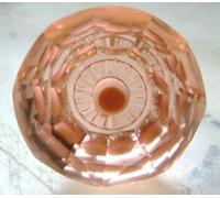 Peter Sharpe pink medium cut glass drawer & cupboard pulls(knobs)