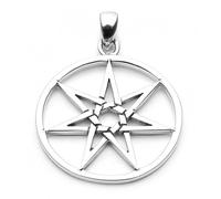 Peter Stone Sterling Silver Elven Star Pendant