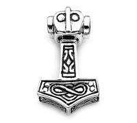 Peter Stone Sterling Silver Thor's Hammer Pendant (TM)