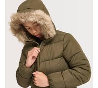 Kids' Baffle Parka, Khaki 3-4Y